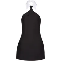 valentino garavani robe courte crepe couture - noir