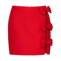 valentino garavani minijupe crepe couture - rouge