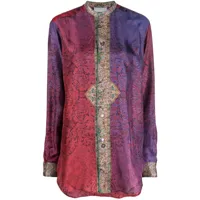 pierre-louis mascia chemise aloe à motif cachemire - violet