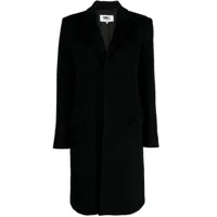 mm6 maison margiela manteau à simple boutonnage - noir