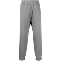 maison kitsuné pantalon de jogging en coton à taille élastiquée - gris