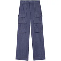 frame pantalon droit à poches cargo - bleu