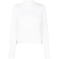 allude pull en cachemire à manches bouffantes - blanc