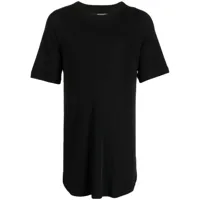 julius t-shirt en coton à ourlet incurvé - noir