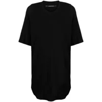 julius t-shirt en coton à ourlet incurvé - noir