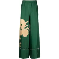pierre-louis mascia pantalon ample cialda à fleurs - vert