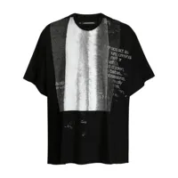 julius t-shirt en coton à imprimé graphique - noir
