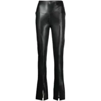 norma kamali pantalon en cuir artificiel à coupe skinny - noir