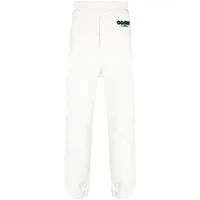 oamc pantalon de jogging à patch logo - blanc