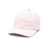 lanvin casquette en coton à logo brodé - rose