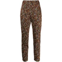 rosetta getty pantalon slim à motif en jacquard - multicolore