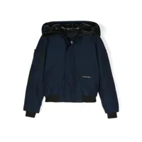 canada goose kids veste bomber zippée à design matelassé - bleu