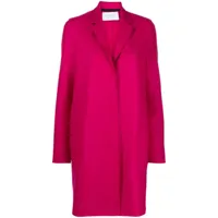 harris wharf london manteau en laine vierge à revers crantés - rose