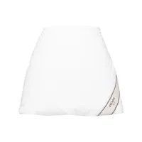 prada minijupe en coton à design plissé - blanc