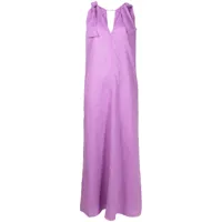 adriana degreas robe courte à détail de nœud - violet