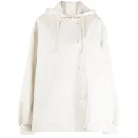 studio tomboy veste à capuche à lien de resserrage - blanc