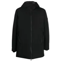 peuterey manteau à patch logo - noir