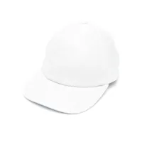 courrèges casquette en coton à logo brodé - blanc