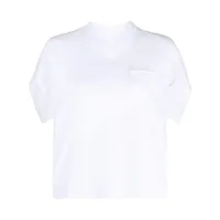 sacai t-shirt en coton à manches courtes - blanc