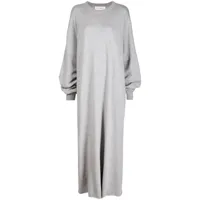 extreme cashmere robe longue may en effet mélangé - gris
