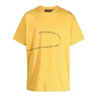mostly heard rarely seen t-shirt en coton à slogan imprimé - jaune