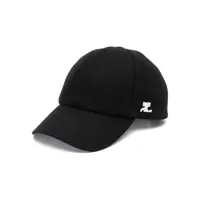 courrèges casquette à patch logo - noir