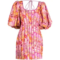 acler robe courte hansley à fleurs - multicolore