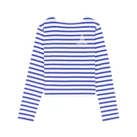 sporty & rich breton stripe-print t-shirt - bleu