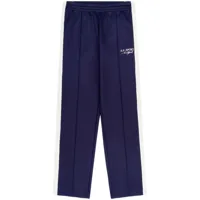sporty & rich pantalon de jogging à logo brodé - bleu