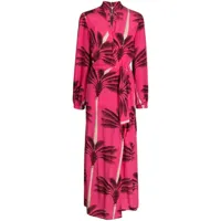 johanna ortiz robe-portefeuille untamed tropics - rose