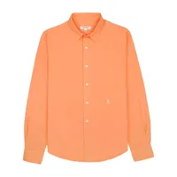 sporty & rich chemise en coton à logo src brodé - orange