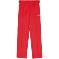 sporty & rich pantalon de jogging à rayures latérales - rouge
