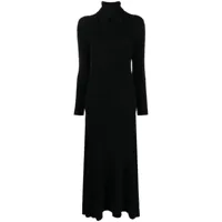 fabiana filippi robe longue à design nervuré - noir
