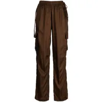 helmut lang pantalon ample à poches cargo - marron