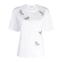 ports 1961 t-shirt dragonfly à détails de cristaux - blanc