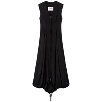 jil sander robe ajustée plissée - noir