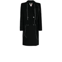 ports 1961 manteau en feutre à coutures contrastantes - noir