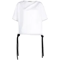 ports 1961 t-shirt en coton à détail de sangle - blanc