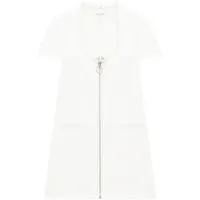 courrèges robe courte holistic à fermeture zippée - blanc