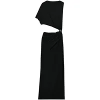 courrèges robe longue à découpes - noir