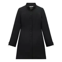 courrèges manteau à détail de boucle - noir