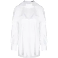 issey miyake chemise à design superposé - blanc