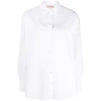 twinset chemise en popeline à détail de chaîne - blanc