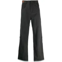 andersson bell pantalon droit à design multi-poches - gris