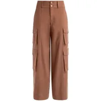alice + olivia pantalon ample maesa à poches cargo - marron