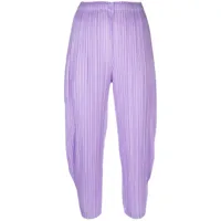 pleats please issey miyake pantalon monthly couleurs january plissé - violet