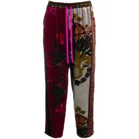 pierre-louis mascia pantalon en jacquard kanpur à coupe courte - rose