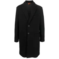 barena manteau boutonné à col cranté - noir
