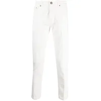 pt torino jean slim à design stretch - blanc