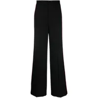 red valentino pantalon de tailleur à détails de coutures - noir
